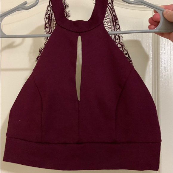 Burgundy two piece Lulus dress small - Picture 8 of 16